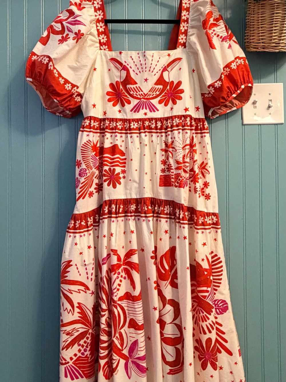 Farm Rio Tiles Midi Dress Size Large